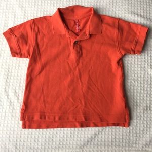 Hanna Andersson Boys Basic Orange Polo Shirt EUC